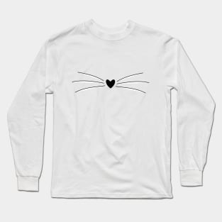 Cute kitty nos with whiskers Long Sleeve T-Shirt